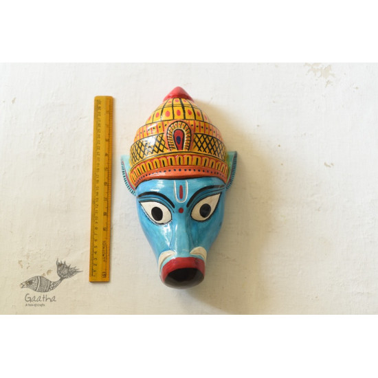 shop handmade wooden mask - Varaha Avatar