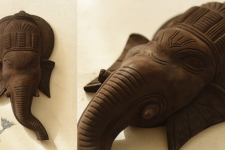 Handmade Wooden Hanging Mask - Ganesh