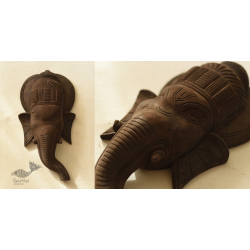 Handmade Wooden Hanging Mask - Ganesh