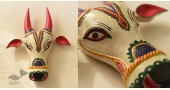 shop handmade wooden mask -  White Nandi