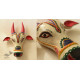 shop handmade wooden mask -  White Nandi