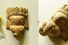 Handmade Wooden Mask - Ganesh