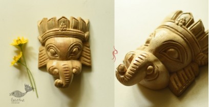 Handmade Wooden Mask - Ganesh