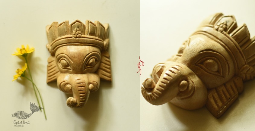 shop hand craft from bangal wooden mask - Ganesh