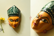 Handmade Wooden Mask - Tribal Goddess