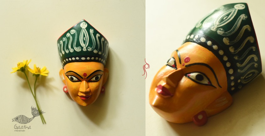 shop handmade craft from bangal wooden mask - Tribal Goddess