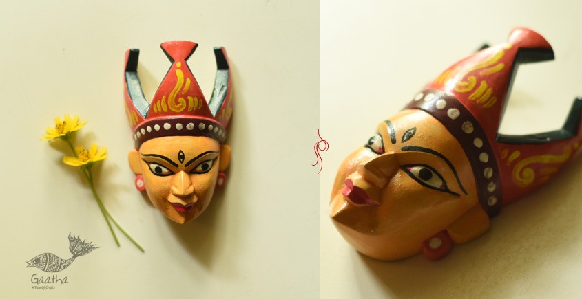shop hand painted wooden mask - Tribal Women