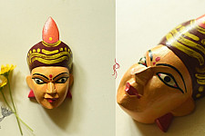 Handmade Wooden Mask - Tribal Woman (A)