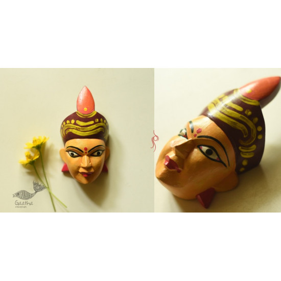 hand painted wooden mask - Tribal-women