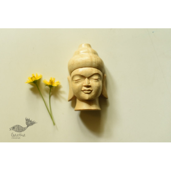 shop hand painted wooden mask - Buddha