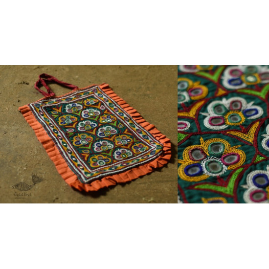 Hand Embroidered kutchi hand bag - Rabari Embroidery