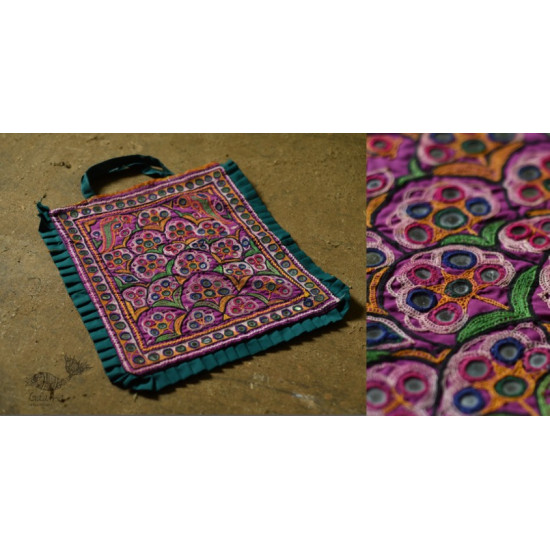 Hand Embroidered kutchi hand bag - Rabari Embroidery