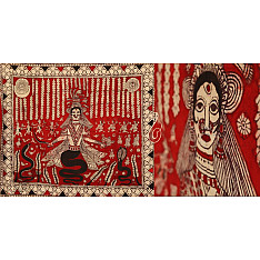 Sacred cloth of the Goddess- Nageshvari Maa ( 60" x 68")