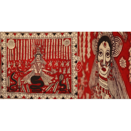 Sacred cloth of the Goddess- Nageshvari Maa ( 60 x 68 )