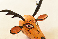 Handmade Wooden Mask ~ Deer