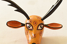 Handmade Wooden Mask ~ Deer
