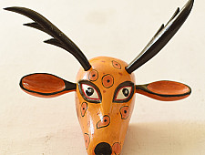Handmade Wooden Mask ~ Deer