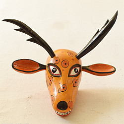 Handmade Wooden Mask ~ Deer