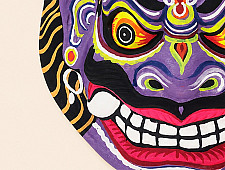 Mukhauta . मुखौटा : Handmade Wall Hanging Chhau Mask - Asura
