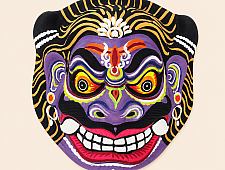 Mukhauta . मुखौटा : Handmade Wall Hanging Chhau Mask - Asura