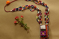 FolkLove | Handmade Tribal Bead & Embroidered Necklace 