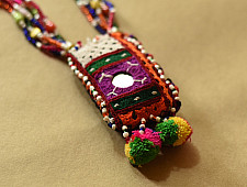 FolkLove | Handmade Tribal Bead & Embroidered Necklace 