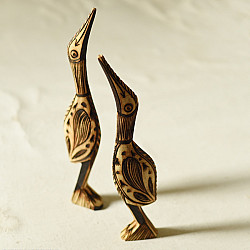 Burn Art | Tribal Wooden Art Pieces - Bird Herons (Set of Two)