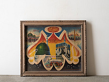 Memory Lines | Indian Antique Print | Holy Places  ( With Frame)