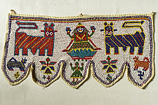 Prachin . प्राचीन  ❂ Gujrat Bead Work - Old & Antique Wall Hanging - Laxmi Motif Chakda