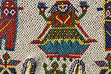 Prachin . प्राचीन  ❂ Gujrat Bead Work - Old & Antique Wall Hanging - Laxmi Motif Chakda