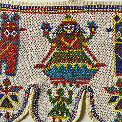 Prachin . प्राचीन  ❂ Gujrat Bead Work - Old & Antique Wall Hanging - Laxmi Motif Chakda