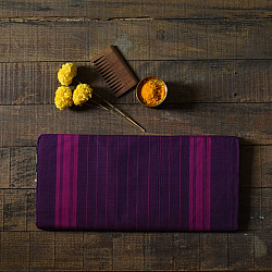 Rojana | Handloom Andhra Cotton Saree - Deep Violet