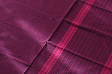 Rojana | Handloom Andhra Cotton Saree - Deep Violet