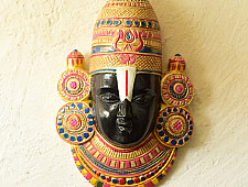 Handmade Wooden Mask - Balaji