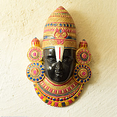 Handmade Wooden Mask - Balaji
