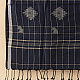 shop Handloom Soft Cotton Jamdani Stole  - Navy Blue