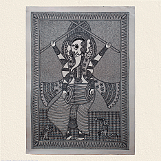 Aripan | Madhubnai Painting - Ganesha