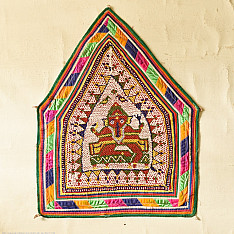 Prachin . प्राचीन  ❂ Gujrat Bead Work - Old & Antique Wall Hanging - Ganesha