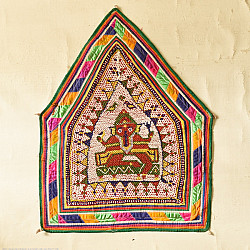 Prachin . प्राचीन  ❂ Gujrat Bead Work - Old & Antique Wall Hanging - Ganesha