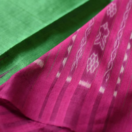 shop Handwoven Pure Tussar Silk Green Saree