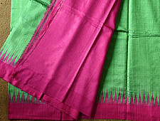 Kamakshi | Pure Tussar Silk Green Saree