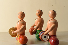 Etikoppaka | Wooden Toy ~ Band (Set of Three)