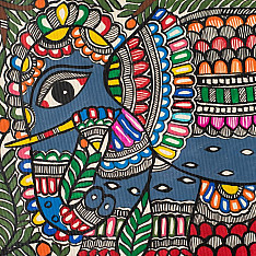 Madhuban . मधुबन ❁ Madhubani Painting - Gajraj