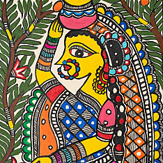 Madhuban . मधुबन ❁ Madhubani Painting - Radhika