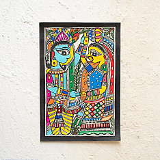 Madhuban . मधुबन ❁ Madhubani Painting - Shyam & Shyama