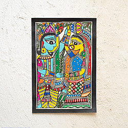 Madhuban . मधुबन ❁ Madhubani Painting - Shyam & Shyama