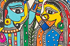 Madhuban . मधुबन ❁ Madhubani Painting - Shyam & Shyama