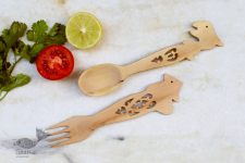 Purnak ✼ Udayagiri Wooden Cutlery - Set of Tow ✼ { 16 }