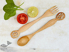 Purnak ✼ Udayagiri Wooden Cutlery - Set of Tow ✼ { 5 }