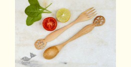 Purnak ✼ Udayagiri Wooden Cutlery - Set of Tow ✼ { 5 }